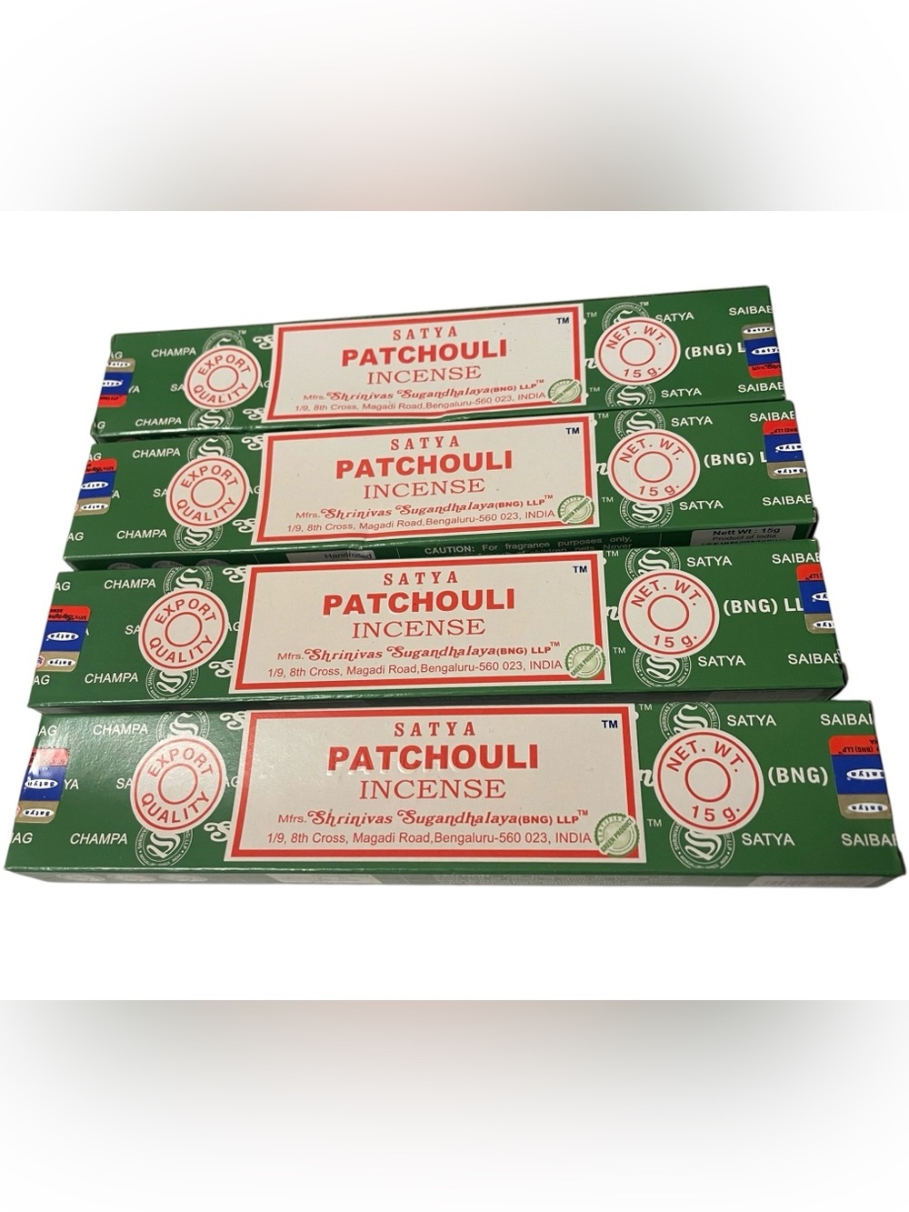Satya Patchouli Incense 4 Boxes 15g Each